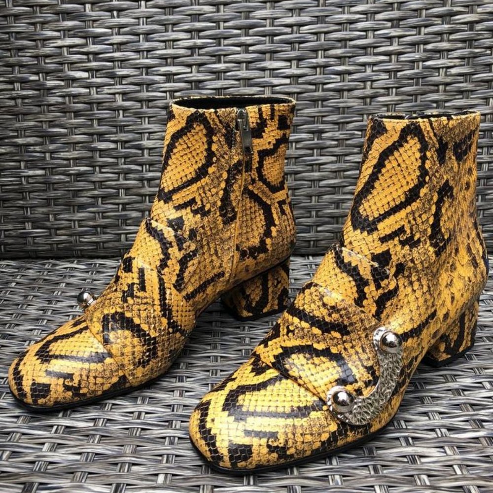 Proenza Schouler Python Leather Loafer Ankle Boot… - image 5